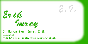 erik imrey business card